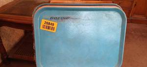 lot 26849 image: Several Boeing Branded Plastic Serving Trays