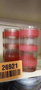 lot 26921 image: Set of Vintage MCM Rose and Gold Glasses