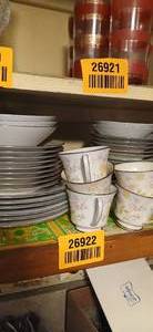 lot 26922 image: Vintage Noritake Harmony Dining Set including Teacups, Saucers, Dining Plates, and More