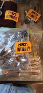 lot 26931 image: Lot of Vintage Mixed Stainless and Silver Plated Silverware