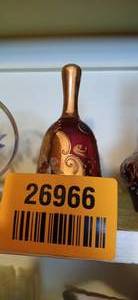 lot 26966 image: Murano Ruby Red Glass and Gold Bell