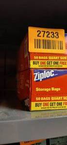 lot 27233 image: Ziploc Storage Bags