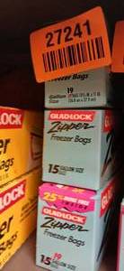 lot 27241 image: Gladlock Zipper Freezer Bags, Gallon Size