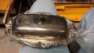 lot 27271 image: Vintage Silver-plated Butter Dish