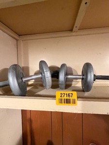 lot 27167 image: Vintage Dumbbell Set