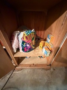 lot 27187 image: Cabinets Full of Various Household Cleaning Products