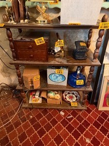 lot 27077 image: Sturdy Wood Shelf with 4 Shelves