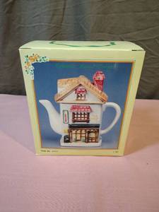 lot 156 image: Tea Shop House Decorative Teapot in original box