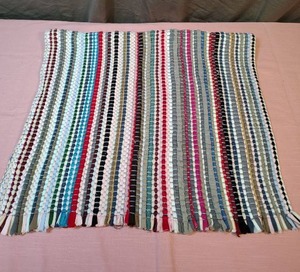 lot 160 image: Handwoven Multi-Colored Rag Rug - approx 22 x 40