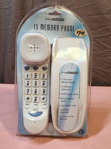 lot 208 image: Vintage Living Solutions 13 Memory Corded Phone new in package