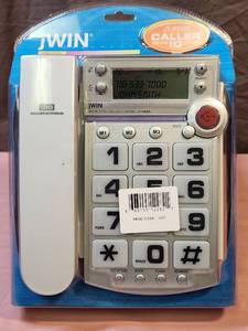 lot 209 image: Vintage jWIN JT-P590 Big Button Caller ID Telephone new in package