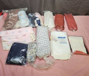 lot 225 image: Large Fabric Lot - Mixed Cotton and Polyester Prints and Solids