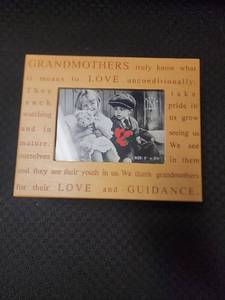 lot 98 image: Grandmothers Love Jewelry Box with Photo Frame. 7.5 w x 6 D x 2.5H