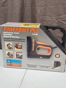 lot 464 image: PowerShot Pro 9100K Electric Staple & Nail Gun - new in package