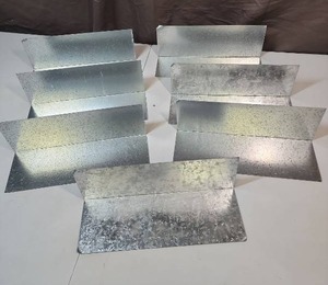 lot 522 image: Galvanized Steel Sheet Metal Strips  Flashing - the corners on several pieces are bent