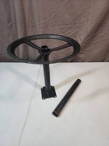 lot 526 image: Cast Iron Table or Chair Base - has an extra bar that fits on top, but unsure if it actually goes with it