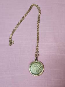 lot 93 image: Gold Liberty Head Double-Sided Twenty Dollar Commemorative Coin Pendant Chain (replica coin has no monetary value, only collectible value)