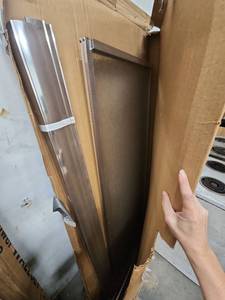 lot 7 image: Sterling by Kohler 45 x 66 Sliding Shower Door with Track Kit - New in Open Box (Retail was over $600 at Home Depot).  All pieces seem to be accounted for.