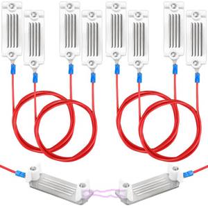 lot 2606 image: Kanayu 4 Pcs Lectric Fence Tape Connector Polytape to Polytape Connector 40mm Electric Tape for Electric Fence Connection with 90 cm Wire for 12 to 1-12 Width Polytape(2 Pieces Tape)