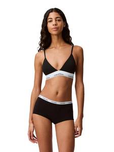 lot 2629 image: Calvin Klein Modern Cotton Lightly Lined Triangle Bralette Black Size- Medium