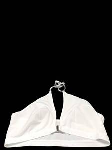 lot 2653 image: White Halter Top Sports Bra Size- XL