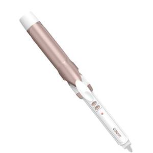 lot 2657 image: Conair Double Ceramic 1 �-Inch Curling Iron, 1 �-Inch Barrel Creates Loose Curls, Hair Curler for Use on Medium &amp Long Hair, WhiteRose Gold