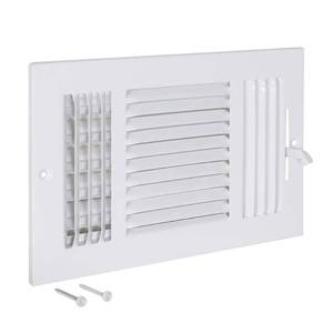 lot 2661 image: EZ-FLO 11.75  x 11.75  Rectangle White Sidewall Register