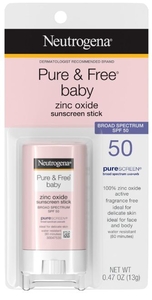 lot 2684 image: Neutrogena Pure & Free baby Zinc Oxide Sunscreen Stick SPF 50