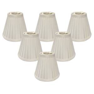 lot 2690 image: Royal Designs, Inc. CS-841WH-6 Pleated Empire Chandelier Shade, 3 x 6 x 5, White, 6-Pack, Retail $65