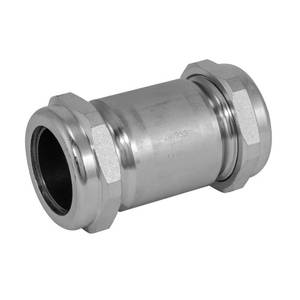 lot 2704 image: Eastman 5 Inch Long Pattern Compression Coupling, 1-12 Inch IPS, Galvanized Steel, EZ-20570