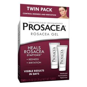 lot 2708 image: Prosacea - Medicated Rosacea Treatment for Face - Heals Rosacea Symptoms of Redness, Pimples and Irritation - Fragrance Free - Twin Pack - Two 0.75oz Tubes (1.5oz Total)
