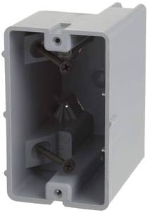 lot 2715 image: Southwire Southwire MSB1G One Gang Device Box with Depth Adjustable Heavy Duty 42lb Gray