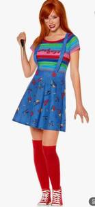 lot 2733 image: Spirit Halloween Womens Chucky Costume Size- Small