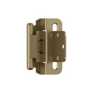 lot 2748 image: Amerock BPR7565BBZ Cabinet Hinge 38 in (10 mm) Inset Self Closing Partial Wrap Golden Champagne Kitchen Cabinet Door Hinge 1 Pair Functional Hardware