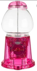lot 2749 image: Pink Bubble Gum Ball Machine Candy Dispenser