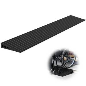 lot 2754 image: Nuvium 1.2 Rise Threshold Ramps for Doorways, 35.5 Wide Natural Rubber Power Wheelchair Ramp is Adjustable and Cuttable for Doorways, Curb, Sweeper, Power Scooters, 2000 Lbs Load Capacity Retail- $76