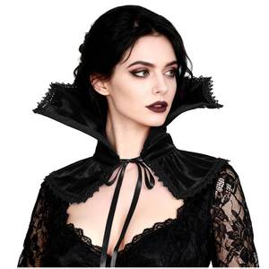 lot 2761 image: LVOW Womens Black Victorian Gothic Vampire Collar Renaissance Velvet Stand-up Collar Halloween Witch Gothic Accessory