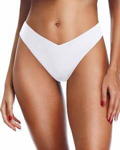 lot 2762 image: Zmart Women Cheeky Bikini Bottoms V Cut Swim Bottom High Cut Swimsuit Low Waist Low Rise Bathing Suit White M