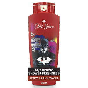 lot 2763 image: Old Spice Cleansing Body Wash for Men  247 Shower Fresh  2 in 1 Body and Face Wash  Rich Lather  Batman  Black Cherry and Nightfall Scent  24oz