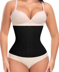 lot 2799 image: Ganado Waist Trainer for Women Corset Shapewear Tummy Control Waist Cincher Underbust Postpartum Girdle Body Shaper Black Long Torso Large
