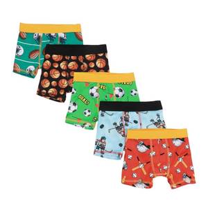 lot 2850 image: Bioworld Sports AOP Toddler Boys 5-Pack Boxer Briefs-4T