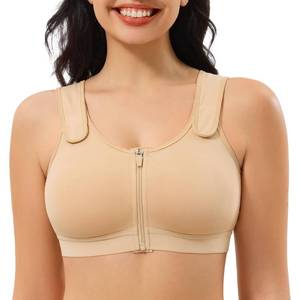 lot 2862 image: CYDREAM Zip Front Closure Wireless Bras for Women Full Coverage Post Surgery Compression Back Smoothing Comfort Adjustable (US, Alpha, 3X-Large, Regular, Regular, Beige)