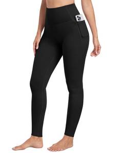 lot 2894 image: CHRLEISURE Leggings with Pockets for Women - Tummy Control High Waisted Soft Workout Yoga Pants Black,L