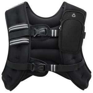 lot 1285 image: ZELUS Weighted Vest, 6lb8lb12lb16lb20lb25lb30lb Weight Vest with Reflective Stripe for Workout, Strength Training, Running, Fitness, Muscle Building, Weight Loss, Weightlifting, Black(25 lb) - Retail $59