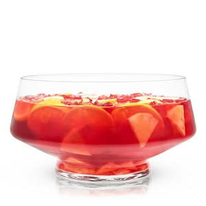 lot 1210 image: Viski Footed Glass Punch Bowl for Cocktail Party  Serveware  2.5 Gallons - Retail $142