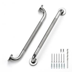 lot 1211 image: 18 Inch Grab Bars for Shower, Stainless Steel Safety Handicap Grab Bars for Bathroom, Anti-Slip Shower Handle, Wall Mounted (2 Pack, Polished Nickel) - Retail $23