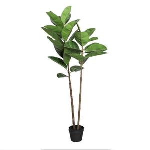 lot 1007 image: SDdPulse Artificial Plant in Pot Fau Rubber Tree Large Artificial Tree 51In for House Home Office Garden Decoration Artificial Plants, - Retail $417