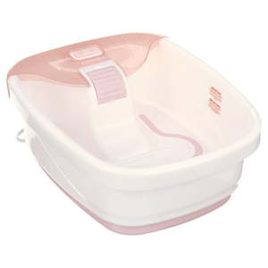 lot 1047 image: Homedics  Bubble Bliss Deluxe Massaging Foot Spa with Heat  Pink  FB-52J - Retail $48