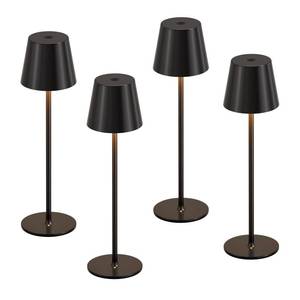 lot 1071 image: Kakanuo Cordless Table Lamp Rechargeable Black - KK 4 Pack Battery Operated Lamp for Dining Table, 3 Color Stepless Dimming Waterproof LED Wireless Lamp for Counter, Outdoor Patio, Touch Control - Retail $45