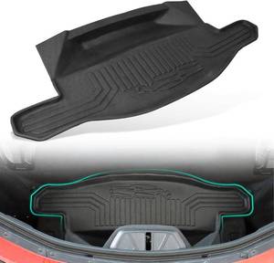 lot 1084 image: Rear Trunk Cargo Mats Fit for Corvette C8 2020-2025 Black All Weather Floor Mats Rear Storage Compartment Cargo Mat Liner Cover Accessories - Retail $40